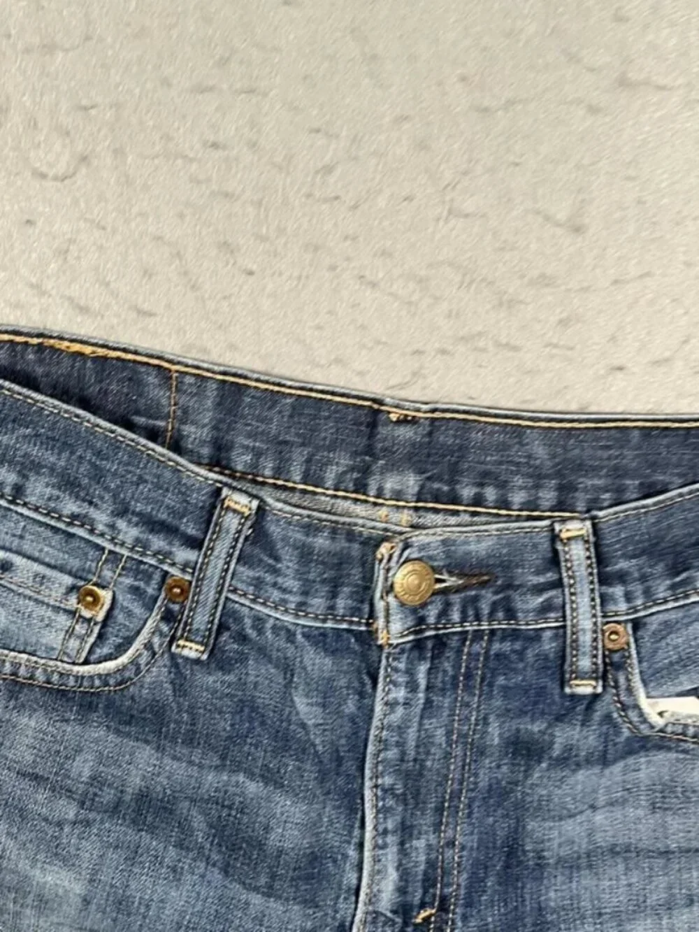 Levi’s 513 Blue Cropped Denim Shorts Vintage W30 I6